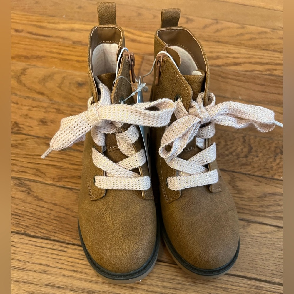 Cat & Jack Giovanna Cognac Boots Size 11 kids